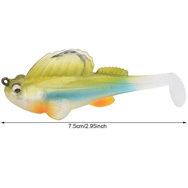 3 kpl Fat Head Swimbaits -viehesarja 3D-silmällä ja piilotetulla koukulla 005