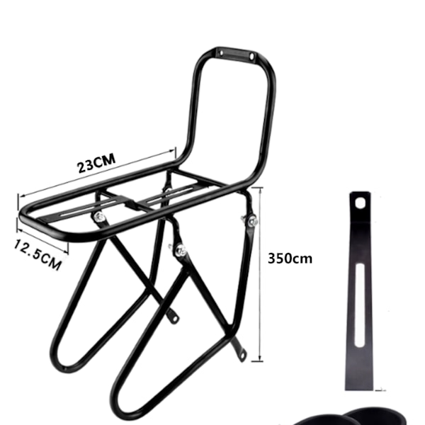Främre cykelhållare, stål, MTB, pakethållare, stöder 15 kg, cykelutrustning