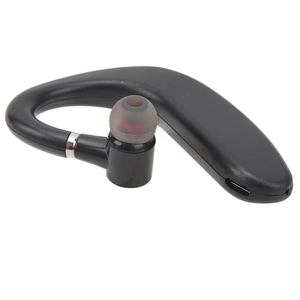 Sorte trådløse mono Bluetooth-hovedtelefoner med ultralav latenstid og USB-opladerkabel