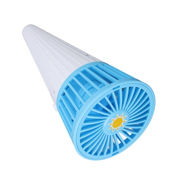 Bærbar Mini Håndholdt Ventilator med Isvaffelform og Halsophæng til Sommer - Blå