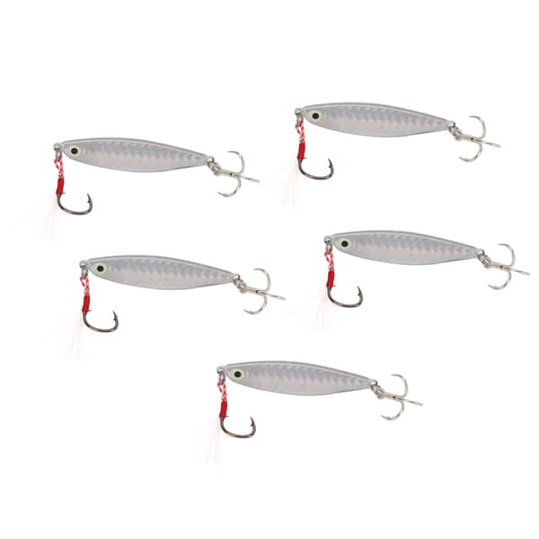 5 stk Vib metall hardt fiskesluk 20g sølv kunstig agn