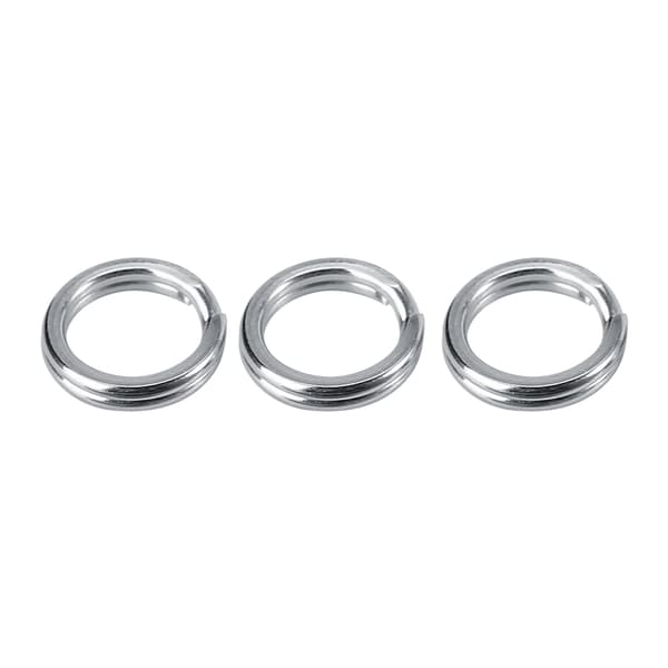 50 stk. rustfrit stål splitring fiskelokke-forbinder snap (10#)