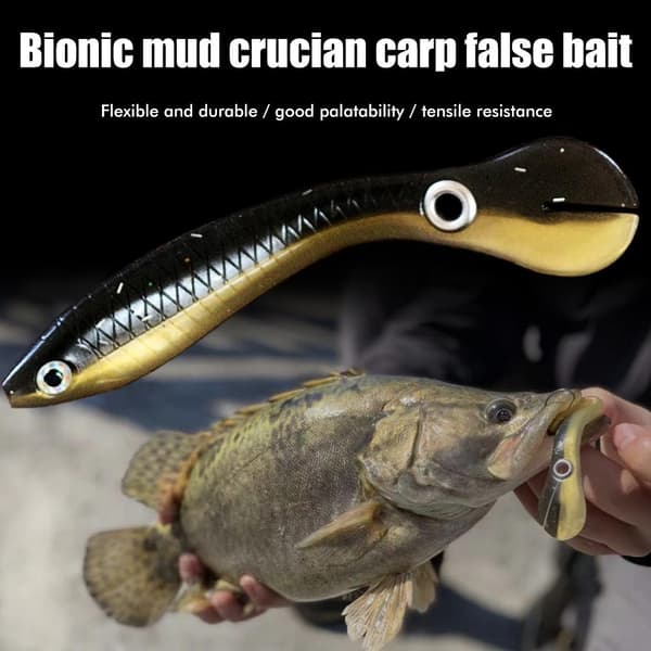 Mjuk fiskedrag 10 cm simulerad för söt- och saltvatten med 3D-ögon