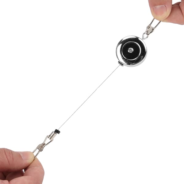 Elastisk Anti-tab Fiskenøgleholder med Bilateral Udtrækkelig Spænde i Rustfrit Stål
