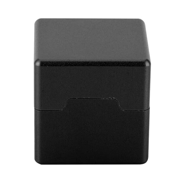 Mini bærbar kridtholder i aluminium til billardkøspids, holdbar, med magnet, sort