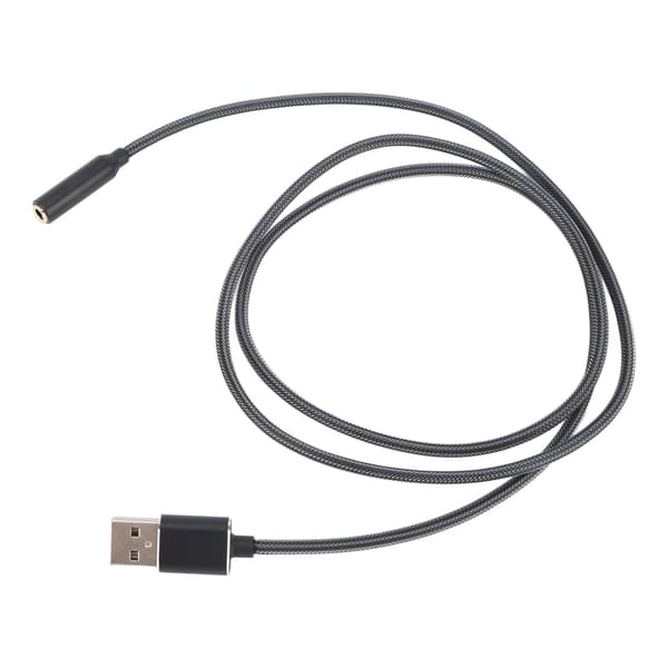 USB-lydkort til 3,5 mm jack ekstern stereo hovedtelefonadapter Plug and Play