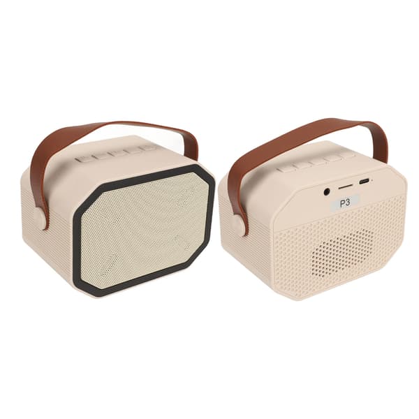 Bärbar Mini Karaokemaskin med Bluetooth-högtalare och Trådlös Mikrofon för Hemmafester - Vit