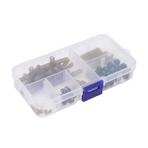 71 st/7 set trasselfria ärmar med sidokurvor kit spännen karpfisketillbehör
