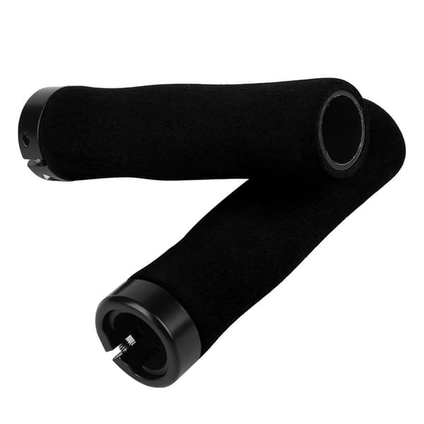 Sort svampegreb til mountainbikes med skridsikker og ergonomisk prop