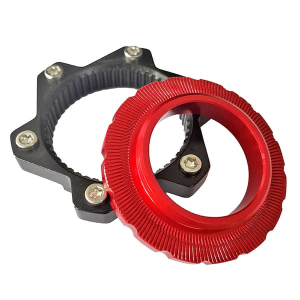 Centerlock-adapter för 6-håls bromsskivkonvertering, 6 bultar, kraftig aluminium