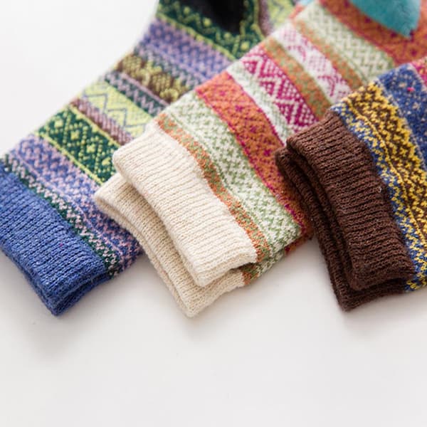 5 par uldsokker til jul, vinter, varme, behagelige, strikkede, afslappede, sporty, unisex