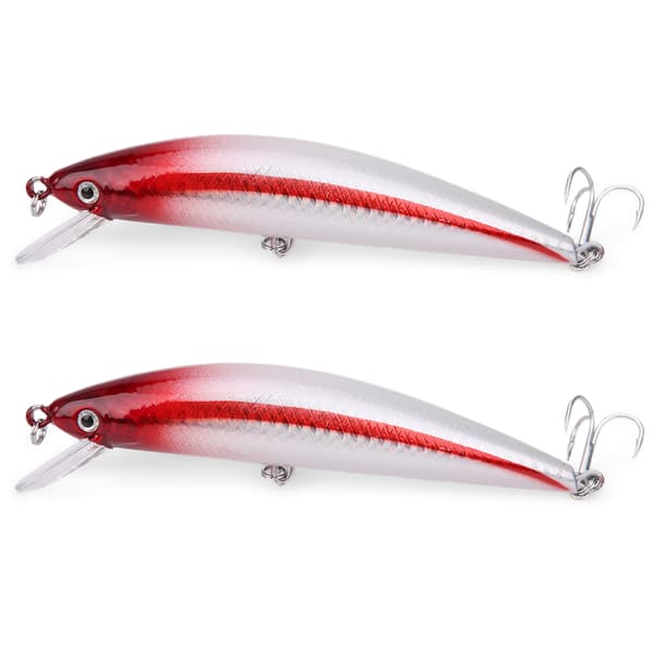 2 st Minnow sjunkande fiskedrag med tungplatta, realistisk simuleringsutrustning #2