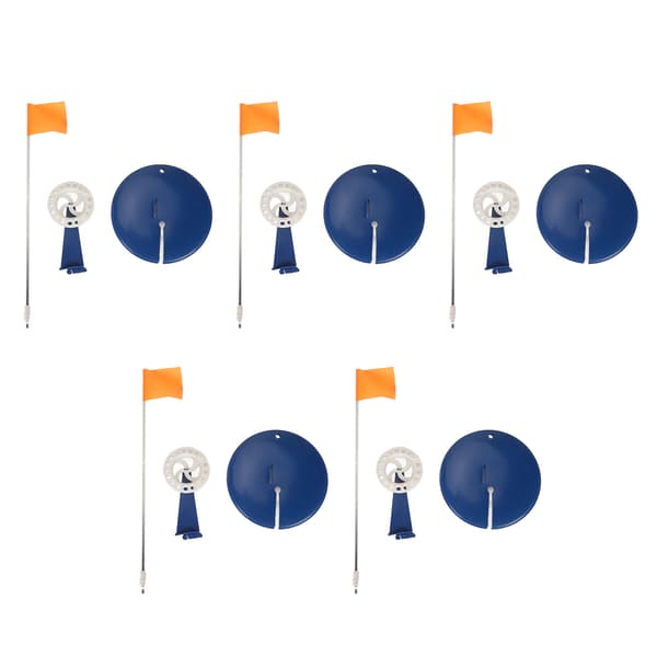 5-pak isfiskeflag, tip-up fiskestangmarkør, vinter, bærbar, stabil