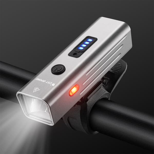 Sykkellykt i aluminiumslegering 250 lumen USB oppladbar med lyssensor flere moduser