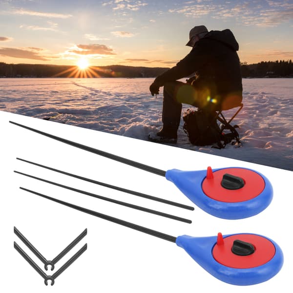 2-delat mini bärbart isfiskespöset, vintertillbehörssats, tål låga temperaturer