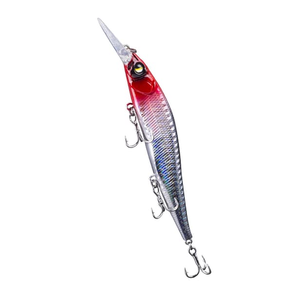 Minnow Jerkbait-agn til basfisk med diskantkroge, medium dybde, 13,5 cm, 14,7 g