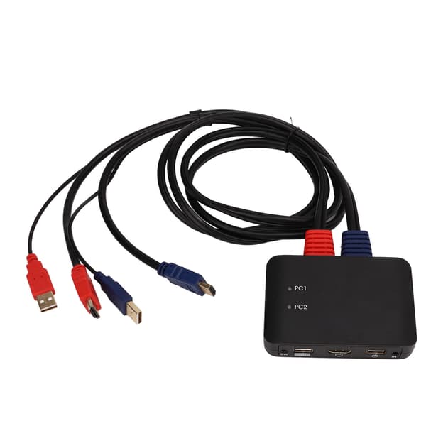 2-i-1 HD KVM Switch Output Splitter Adapter til Mus, Tastatur, Bærbar Computer, Computer, Projektor