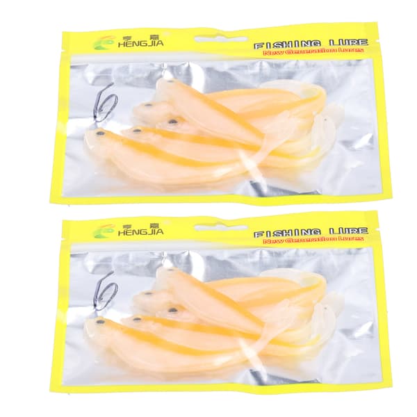2 sæt bløde silikone-simulerede tofarvede agn 12 cm 72 g fisketilbehør #6