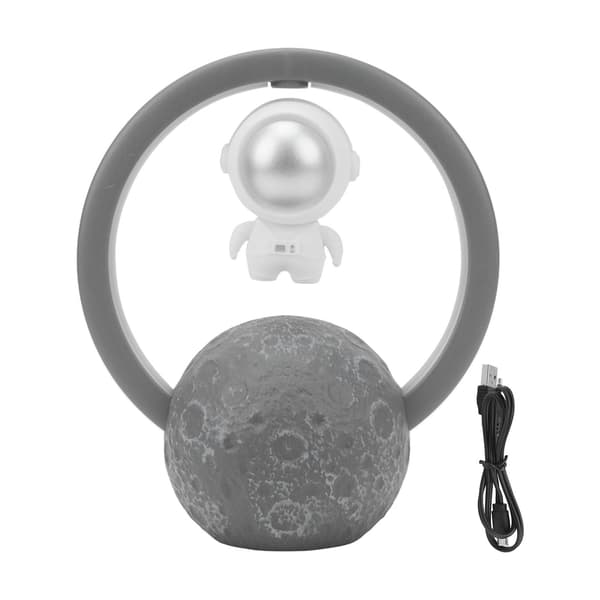 Magnetisk svevende astronauthøyttaler, suspendert, RGB, trådløs Bluetooth-lyd, sølv