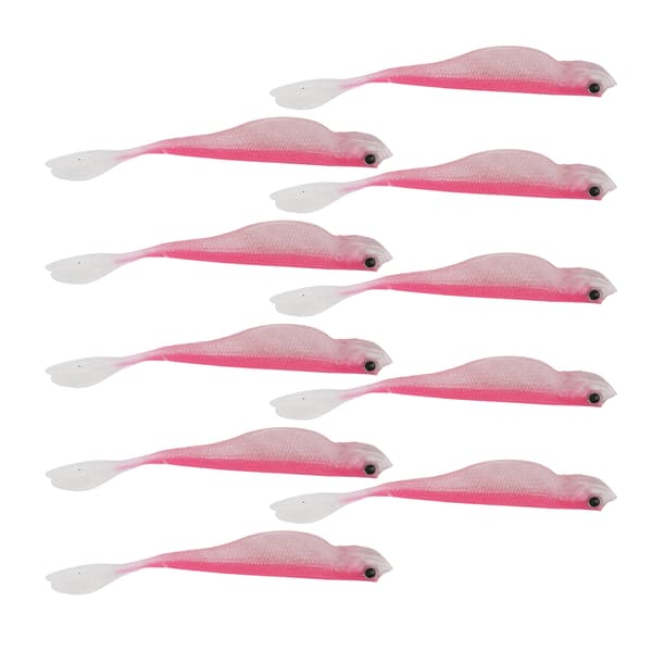 2-sett myk silikonfiskesluk, 12 cm, 66 g, 5 typer
