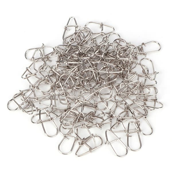 Fiskekontakt Pumpa Krok Ring Typ Solid Spänne Klämma Rostfritt Stål 7x14mm