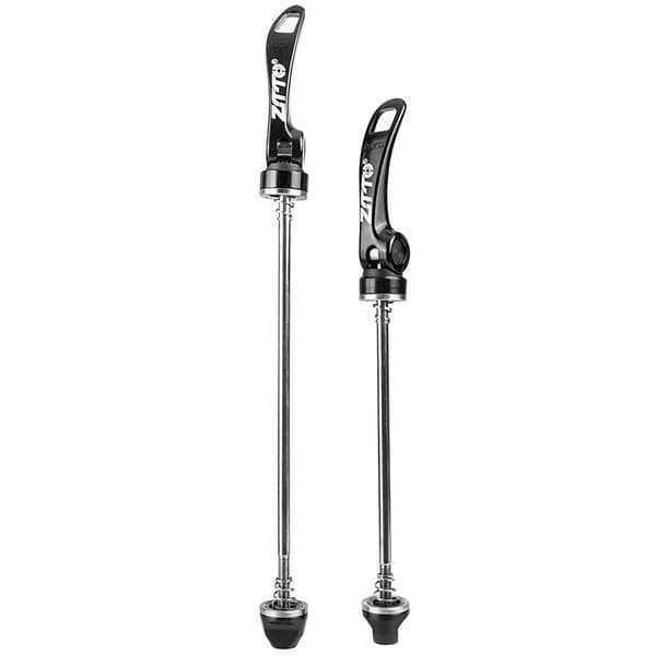 Snabbkoppling fram och bak för mountainbikes, stål och aluminium, 100 mm x 135 mm