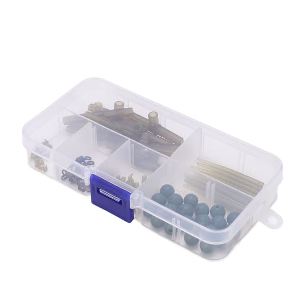 71 st/7 set trasselfria ärmar med sidokurvor kit spännen karpfisketillbehör