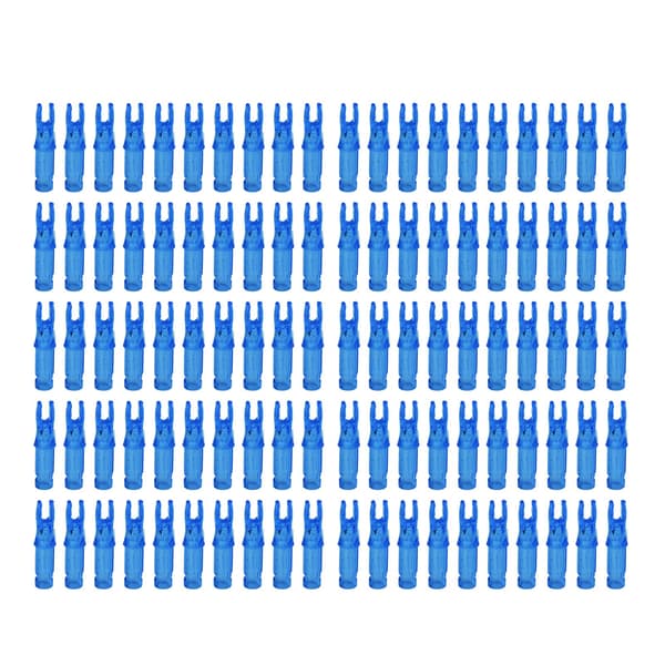 100 st hållbara lätta pilnockar i plast för blå kolfiberpilar