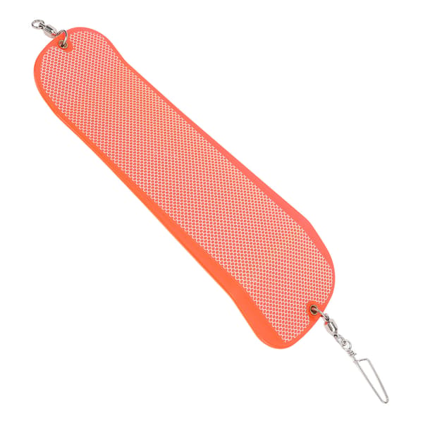 Dobbeltsidet Lysende ABS Fiskeflasher til Havfiskeri, Trolling Tilbehør, 28cm, Orange/Rød