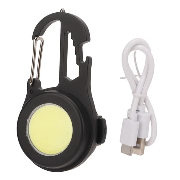 Mini Multifunktionel LED Lommelygte USB Nøglering COB Bærbart Udendørs Arbejdslys