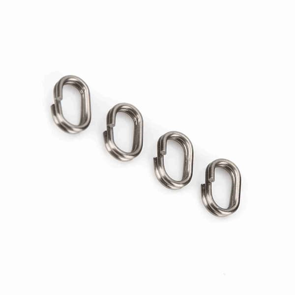 100 ovala fiskesnapsvivelringar i rostfritt stål (5x8mm)