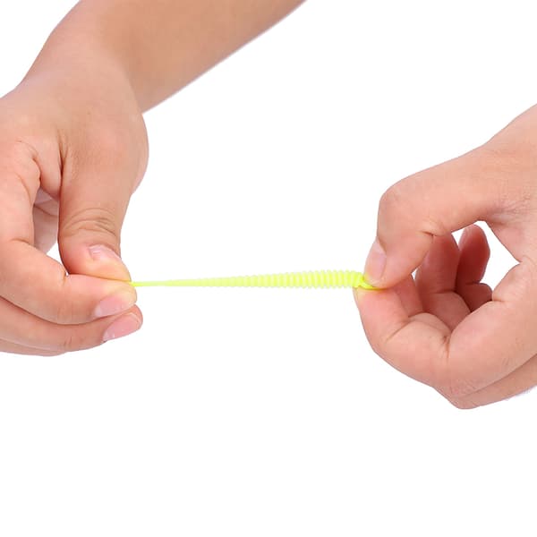 50 STK Bløde Plastik Fiskelokker 5cm T-hale Gule Orme til Fiskeri