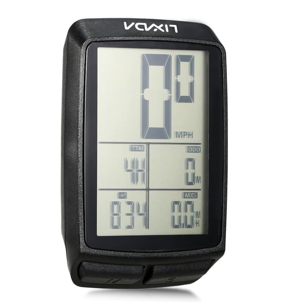 Lixada trådløs sykkelcomputer speedometer kilometerteller med LED-bakgrunnsbelysning