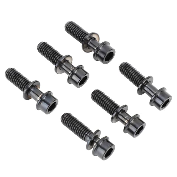 6 stk. cykelskruer titaniumlegering styr frempind M5x18mm sort MTB tilbehør