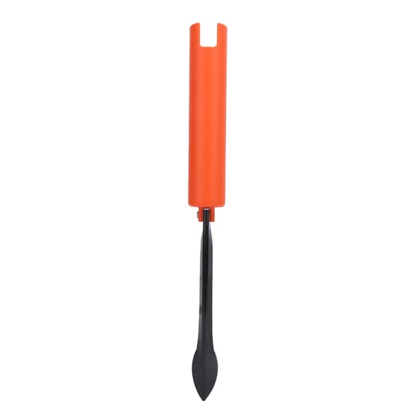 Sammenklappelig fiskestangholder, orange, jordindsats, rustfrit stål, ABS-kompatibel