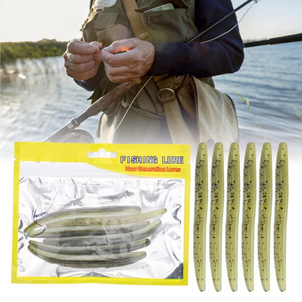 3-set mjukt silikonmaskformat bete konstgjort fiskedragstillbehör #5