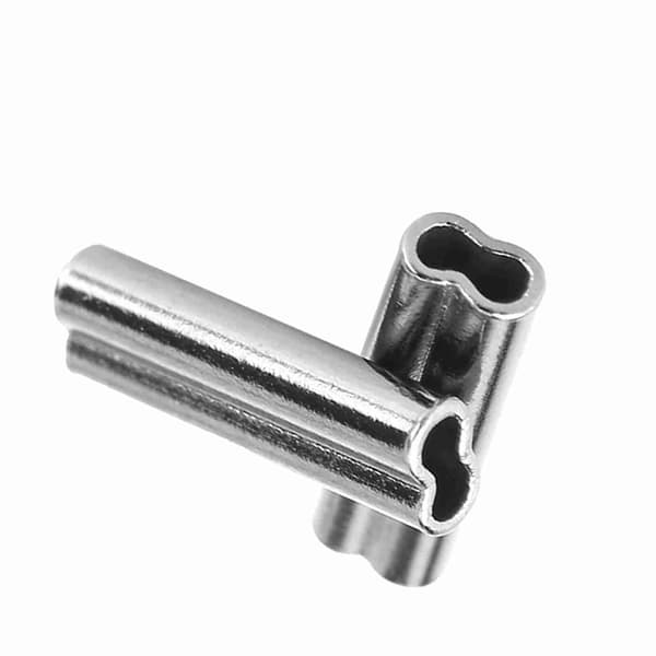 100 stk. doble kobberhylser 1,4 mm for fiskesnøre (#3)