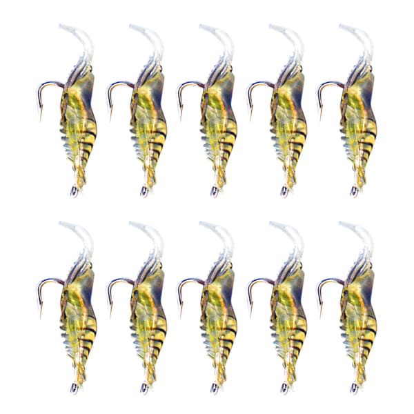 10 st mjuka simulerade räkbeten Strandfiskebeten Krokutrustning Bas PVC 4cm
