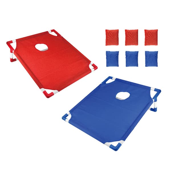 Bärbart Cornhole-spelset med spelbräde, 6 majspåsar och bärväska för trädgårdskastspel