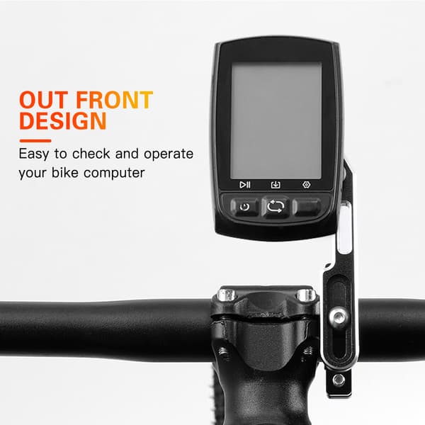 Justerbart sykkeldatorfeste med kamera- og frontlysadapter for Garmin Bryton Cateye