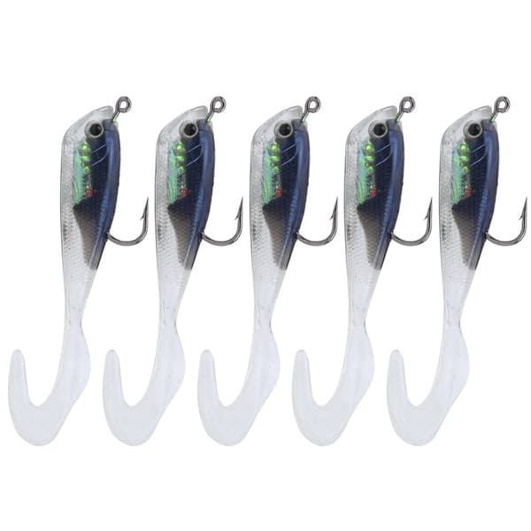 Isfiskedrag med krok #3, vintersimulering, mjukt silikondragbete, 7 cm