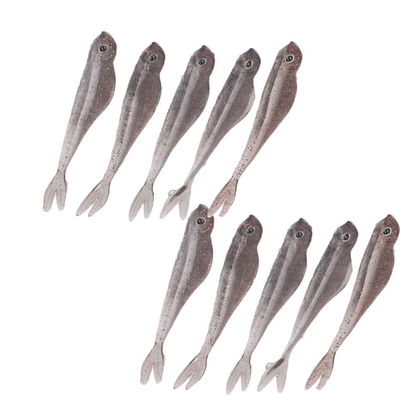 2-delt sæt bløde silikone-simulerede tofarvede fiskelokker 12 cm 72 g #7