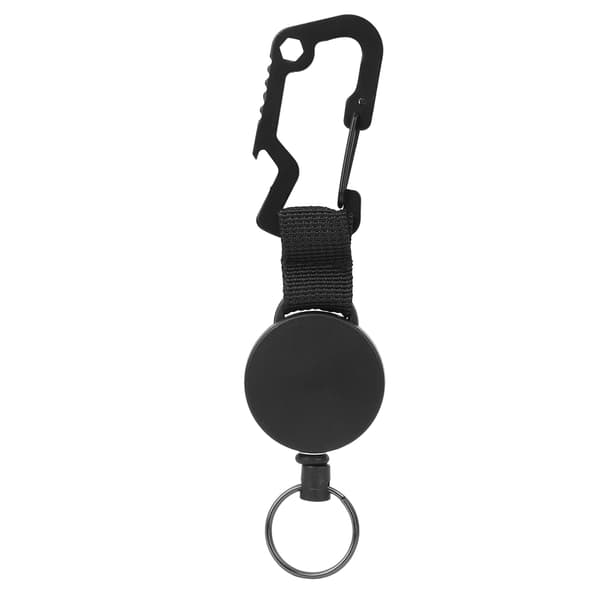 Bærbart uttrekkbart nøkkelarmbånd med rustfri ståltråd og anti-tap elastisk stoff