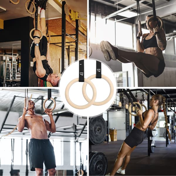 Trägymnastikringar med justerbara remmar för hemmaträning, gym, helkroppsövningar med pull-ups