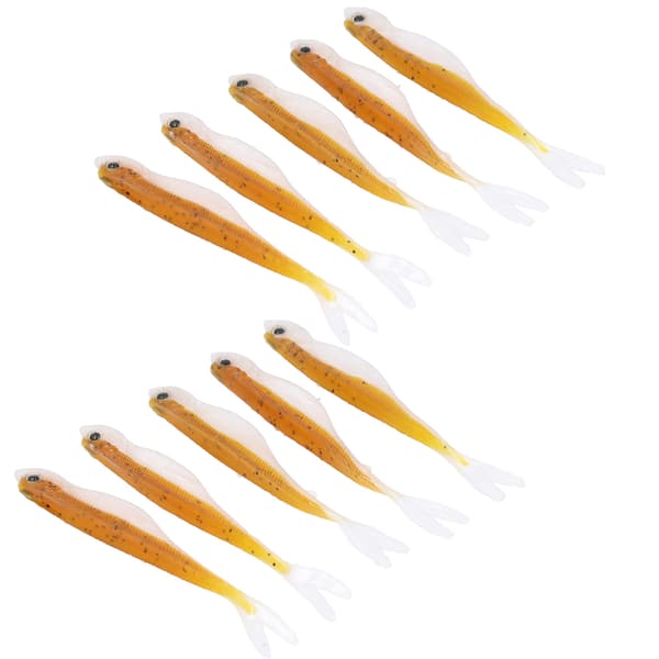 2-pack mjuk silikonimitation tvåfärgad fiskedragstillbehör #10 12cm 72g