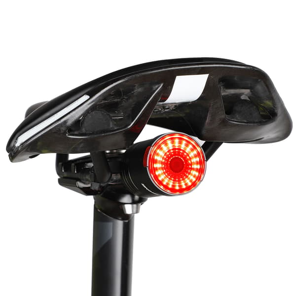 Sykkelbaklys med bremsesensor, IPX6 vanntett, oppladbar LED