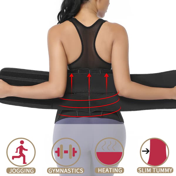 Justerbart midjebelte for yoga og sport med magebeskyttelse