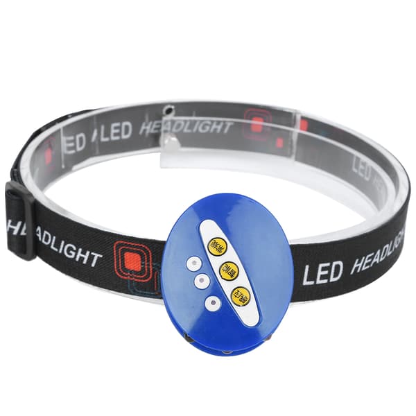 LED-hattelys med sensor, USB oppladbart, klips for fiske, smarte moduser, vanlig, blå