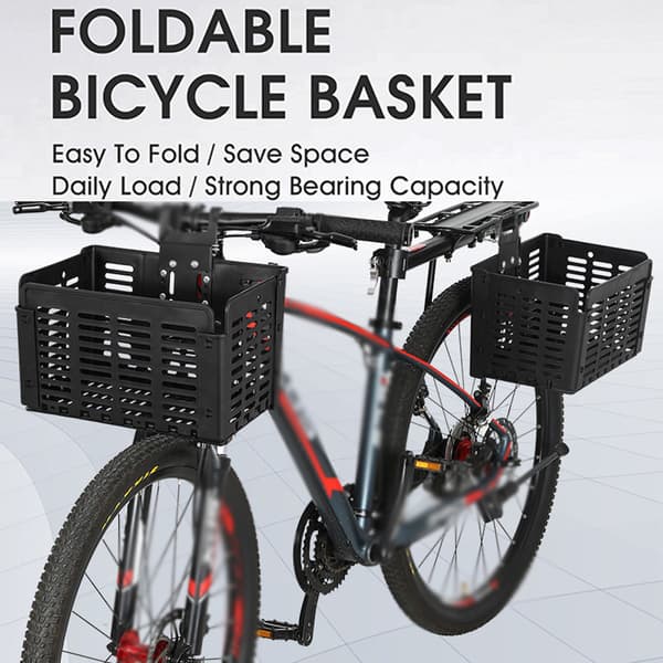 Højkvalitets foldbar cykelkurv i plastik, styr-tilbehør med hurtig installation