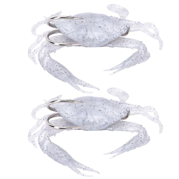 2 st mjuka silikonkrabbfiskedrag med vassa krokar fisketillbehör 2#